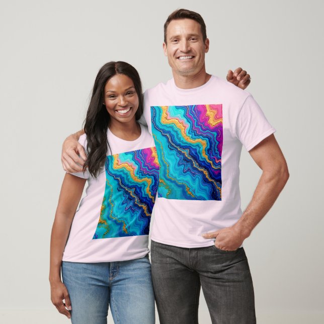 T-shirt Énergie mystique sarcelle et or (Unisexe)