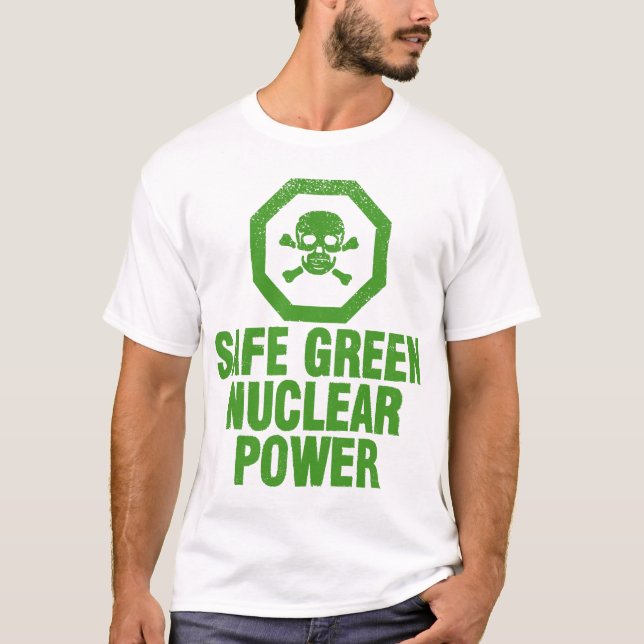 T-shirt Énergie nucléaire verte sûre - vert d'avocat (Devant)