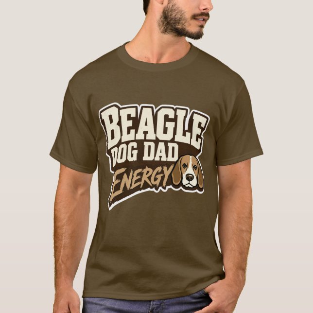 T-Shirt Énergie Papa Beagle (Devant)
