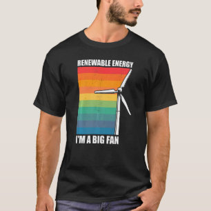 T-shirt Énergie renouvelable Turbine éolienne Vintage Wind