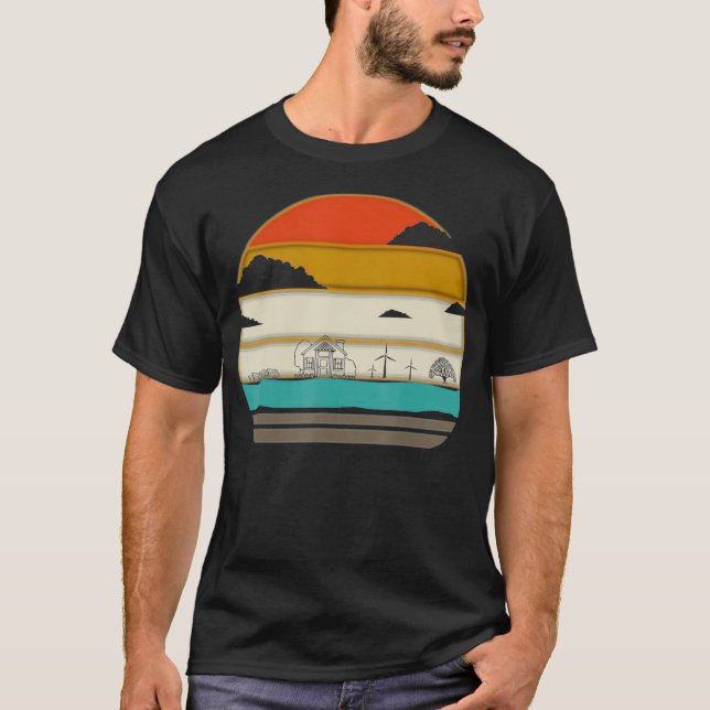 T-shirt Énergie renouvelable vintage (Devant)