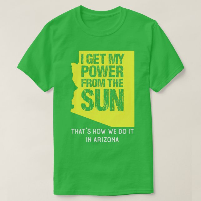 T-shirt Énergie solaire Arizona État Sun Green Energy Pane (Design devant)
