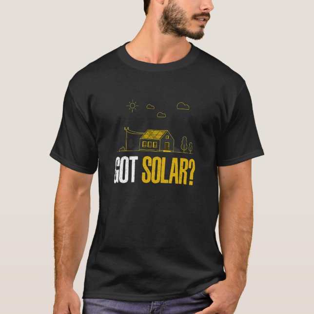 T-shirt Énergie solaire avec panneaux solaires (Devant)