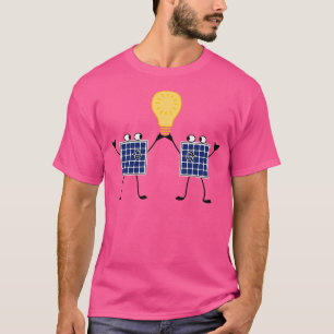 T-shirt énergie verte avec panneaux solaires baisants avec