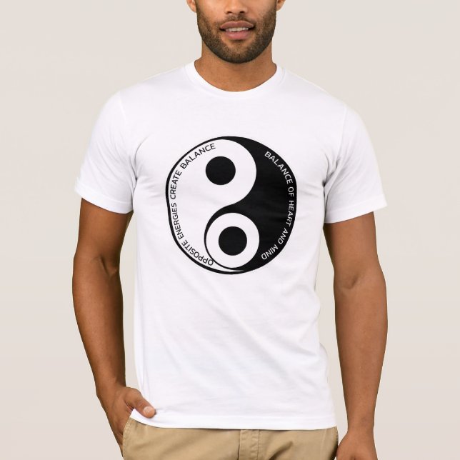 T-shirt Énergies Opposées, Créer un équilibre Yin Yang (Devant)