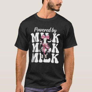 T-shirt Énergisé par la vache laitière d'élevage de bovins