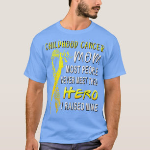 T-shirt Enfance Cancer Fighter Maman Mon Fils Est Mon Héro