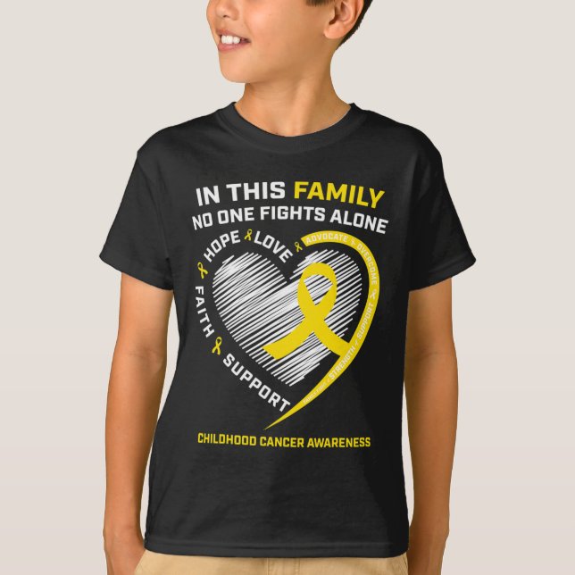 T-shirt Enfance Cancer Produits de sensibilisation Cadeaux (Devant)