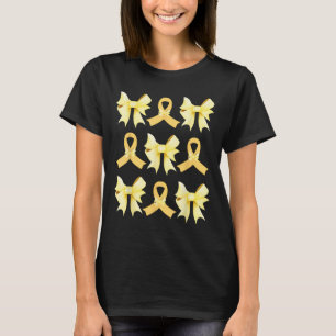 T-shirt Enfance Cancer Sensibilisation Filles Coquette Bow