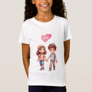 T-Shirt Enfance magique : Une fille et un garçon comme ami