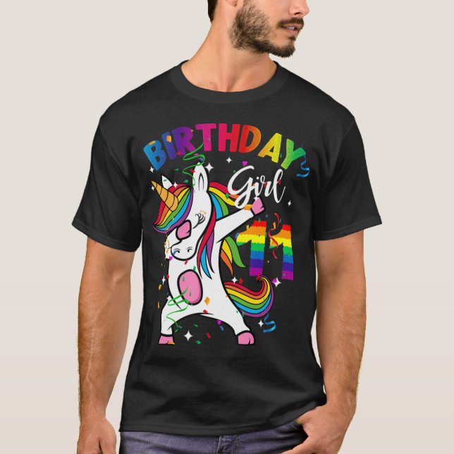 T-shirt Enfant 11 ans 11e anniversaire Cadeau Dabbing Unic (Devant)