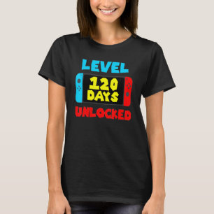 T-shirt Enfant 120 Jours De Niveau Scolaire Déverrouillé 1