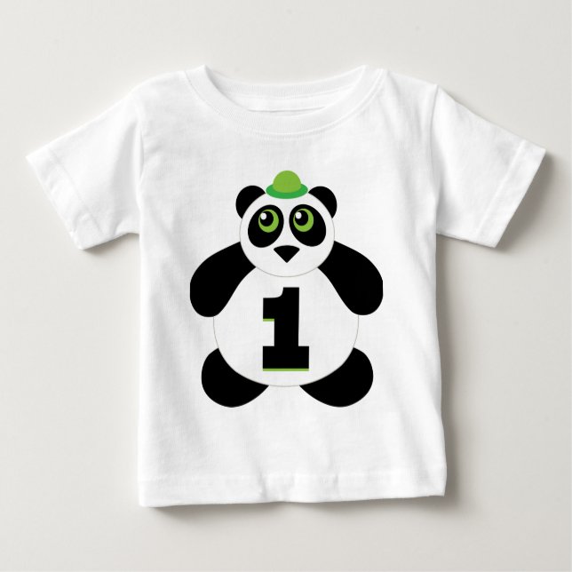 T-shirt enfant 1er anniversaire de l'ours Panda Cu (Devant)