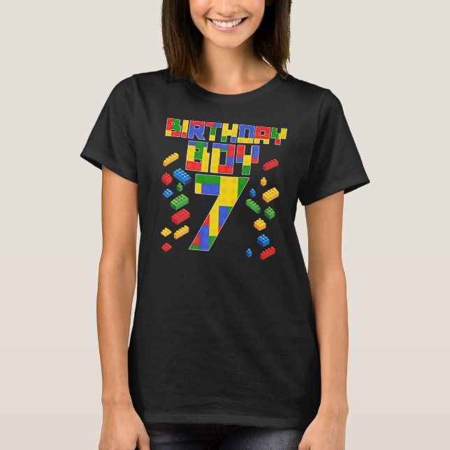 T-shirt Enfant 7e anniversaire Garçon Maître Constructeur  (Devant)