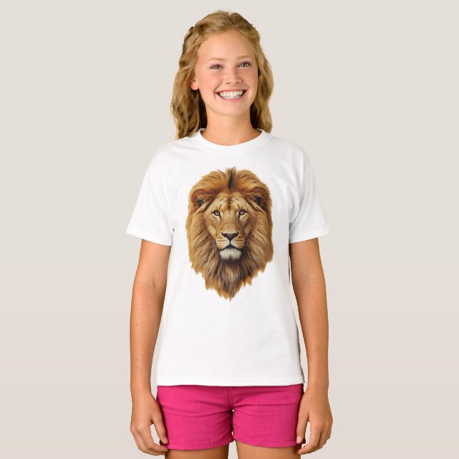 T-shirt enfant à manches courtes avec visage de li (Devant entier)