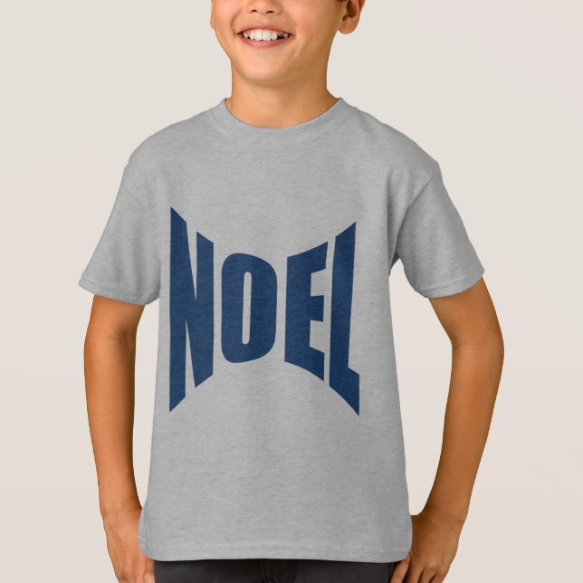 T-shirt  enfant acier clair  manches courtes NOEL (Devant)