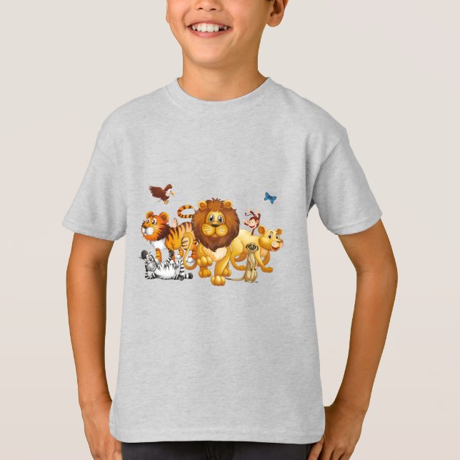 T-shirt enfant amis animaux (Devant)