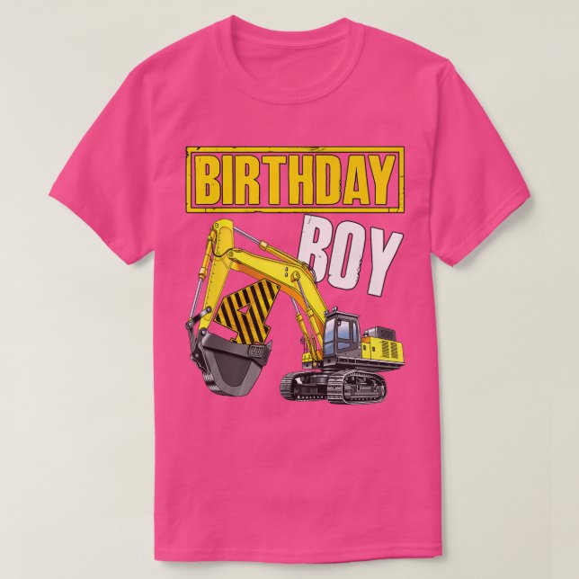 T-shirt Enfant Anniversaire Garçon 4e Véhicule 4 ans Const (Design devant)