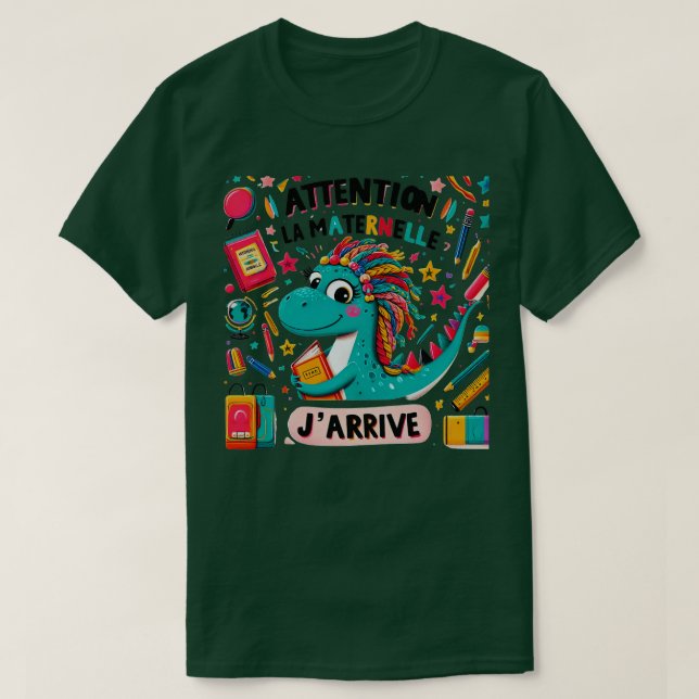 T-shirt Enfant Attention La Maternelle Jaren Maternelle (Design devant)