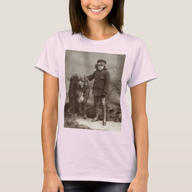 T-shirt Enfant avec chien, C1885 (Devant)