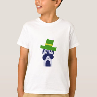 T-shirt enfant avec chien en casquette vert