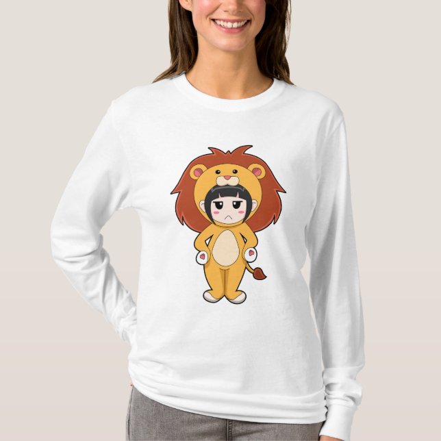 T-shirt Enfant avec costume de lion (Devant)