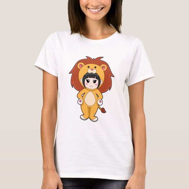 T-shirt Enfant avec costume de lion (Devant)