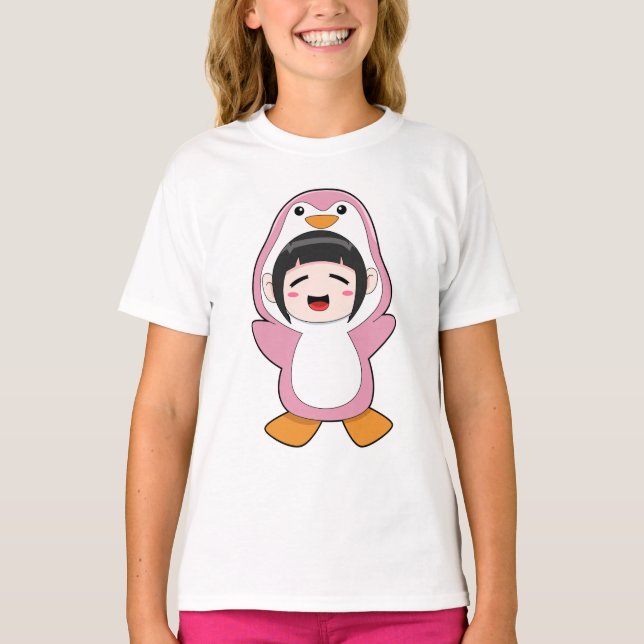 T-shirt Enfant avec costume de pingouin (Devant)
