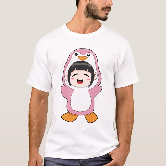 T-shirt Enfant avec costume de pingouin (Devant)
