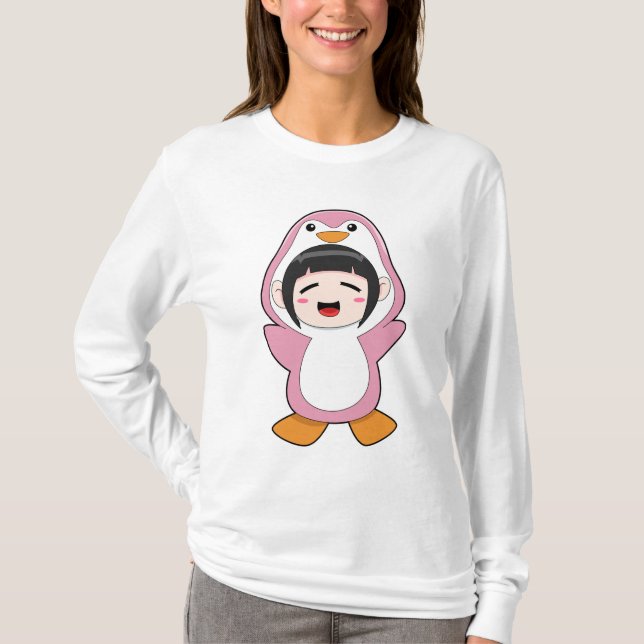 T-shirt Enfant avec costume de pingouin (Devant)