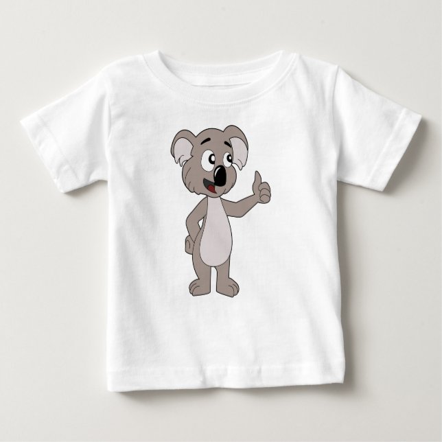 T-shirt enfant avec dessin animé de l'ours de koal (Devant)