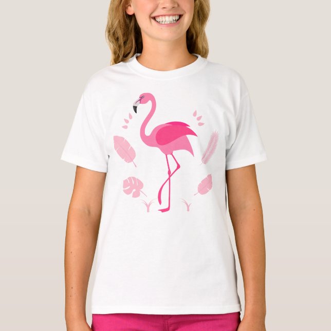 T-shirt enfant avec flamant rose (Devant)