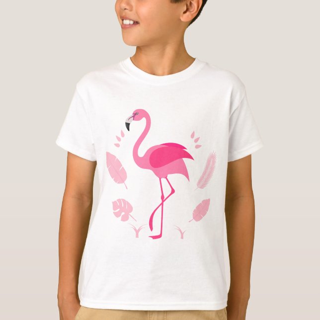 T-shirt enfant avec flamant rose (Devant)