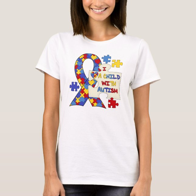 T-shirt Enfant avec le ruban de sensibilisation sur (Devant)