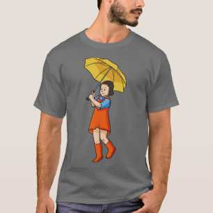 T-shirt Enfant avec pluie parapluie