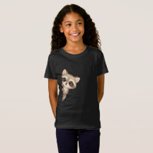 T-shirt enfant avec un joli raton laveur qui regar
