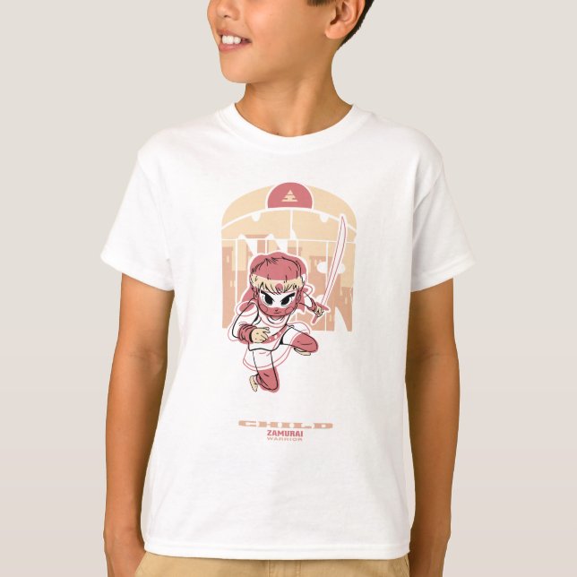 T-shirt Enfant Avec Vêtements De Guerrier (Devant)
