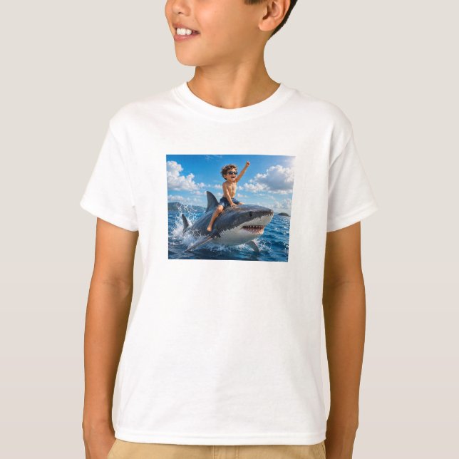 T-Shirt Enfant Aventure Océanique Cavalier de Requ (Devant)