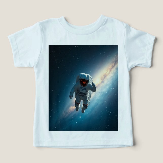 T-shirt Enfant & Bébé Astronaute Galaxie Spatiale (Design Recto)
