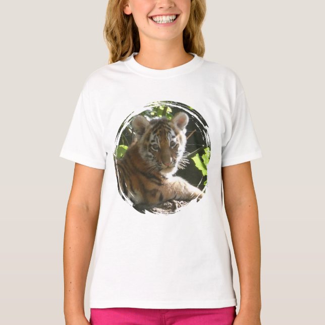 T-shirt enfant bébé tigre mignonne (Devant)