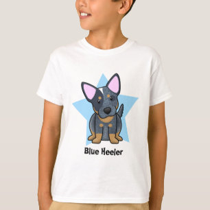 T-shirt Enfant bleu de Heeler d'étoile de Kawaii