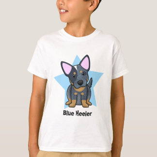 T-shirt Enfant bleu de Heeler d'étoile de Kawaii
