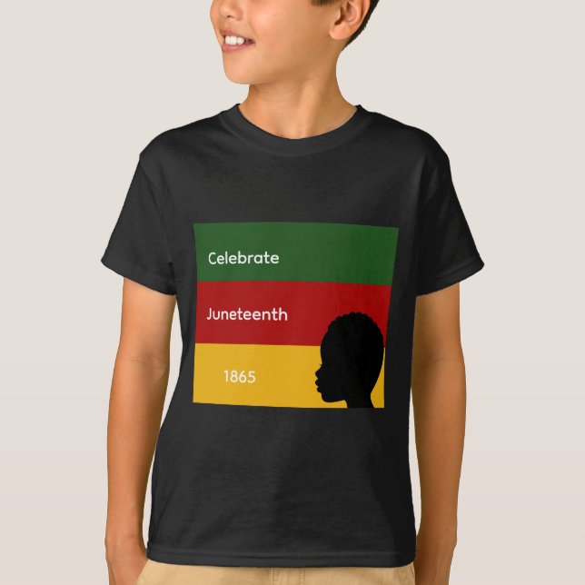 T-Shirt Enfant Célébrer Juneteenth 1865 (Devant)