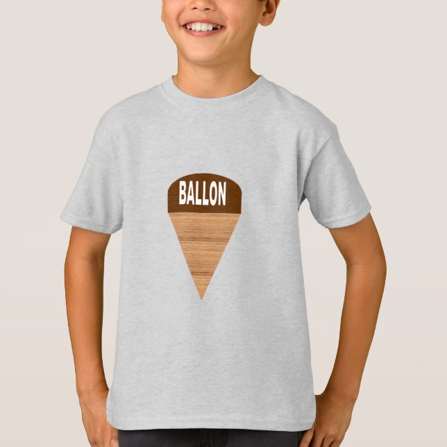 T-shirt enfant cendres GLACE BALLON (Devant)