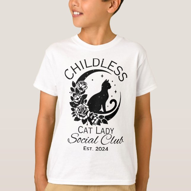 T-shirt Enfant Chat Lady Social Club Mème Chat Kamala Har (Devant)