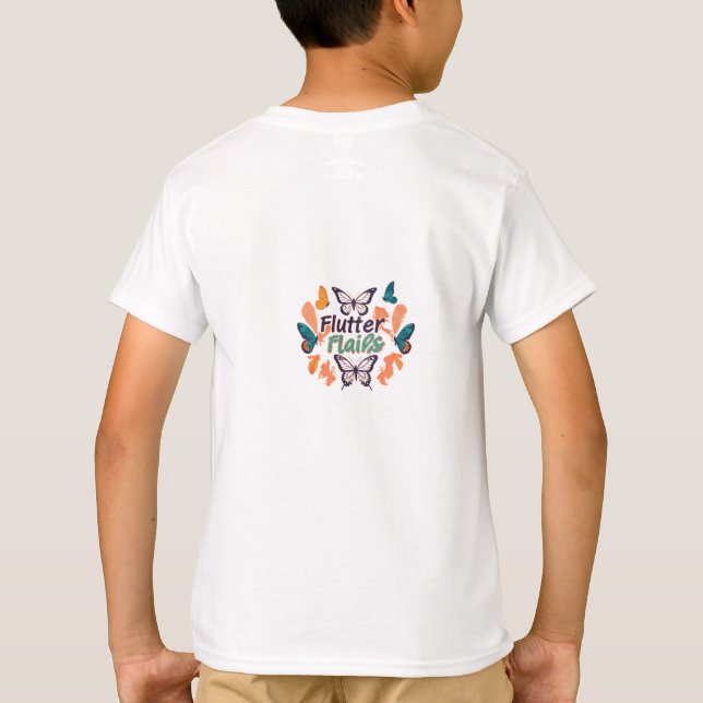 T-shirt enfant conçu avec "Fflotteurs". (Dos)