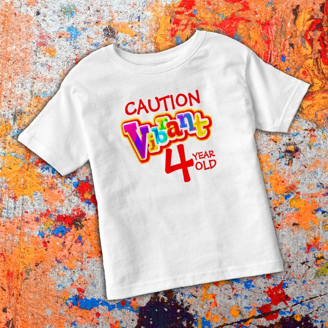 T-shirt enfant de 4 ans très dynamique (Créateur téléchargé)