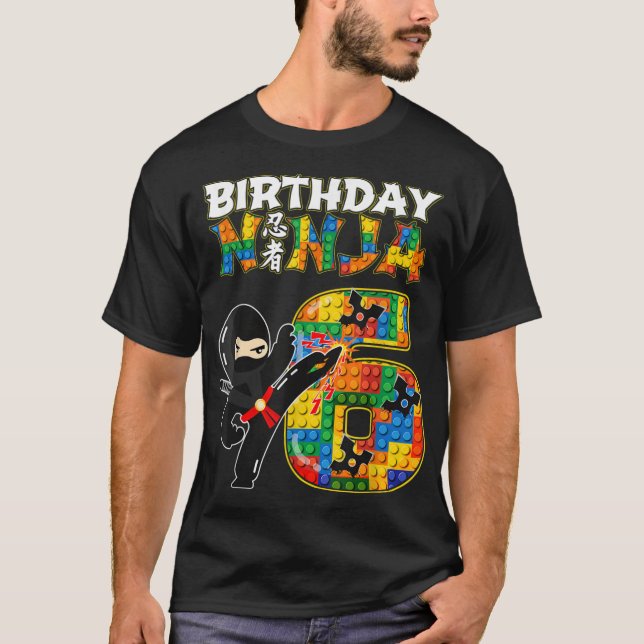 T-shirt Enfant de 6 ans Ninja - Fête Faveurs Ninja Anniver (Devant)