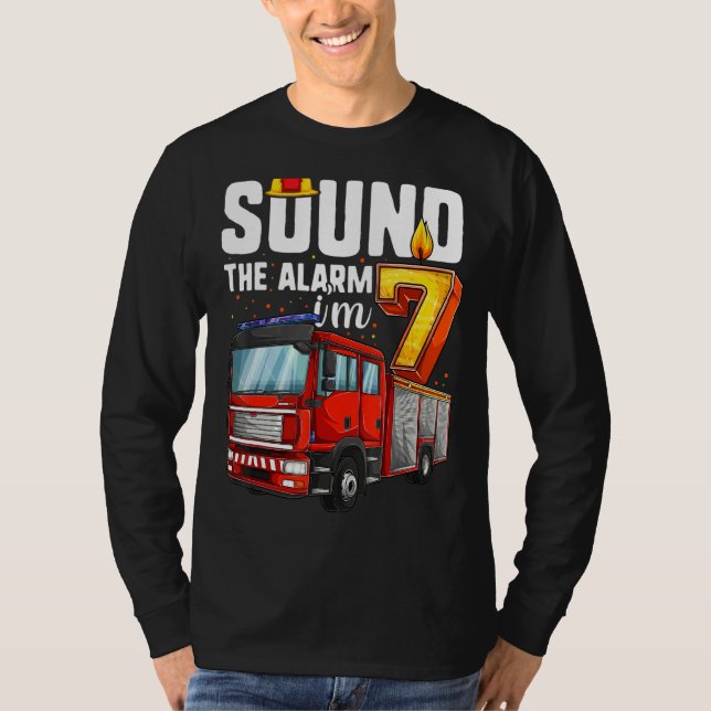 T-shirt Enfant de 7 ans Camion d'anniversaire Garçon Pompi (Devant)