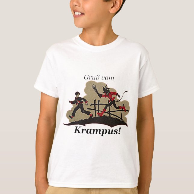 T-shirt Enfant de chasses de Krampus (Devant)